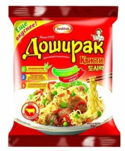 Лапша ДОШИРАК В БРИКЕТЕ Говядина мягкая (Квисти) 70 гр