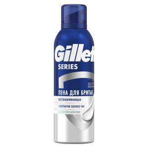 Пена для бритья Gillette для чувствительной кожи с экстрактом зелёного чая