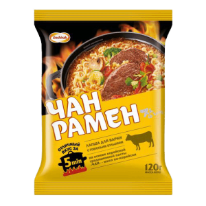 Лапша ЧАН РАМЕН ГОВЯЖИЙ С ПРИПРАВАМИ 120гр