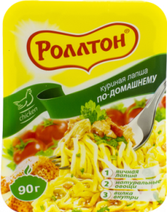 Лапша РОЛЛТОН КУРИНЫЙ В ЛОТКЕ 90гр